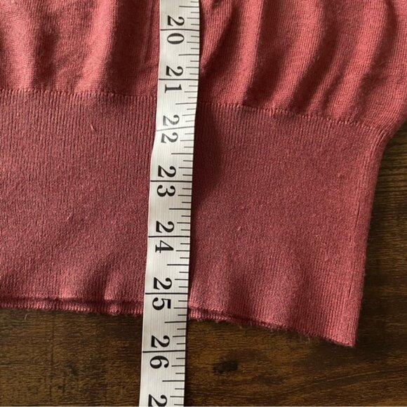 MM Lafleur Red Fitted Ribbed Long Sleeve Tee - Picture 11 of 12